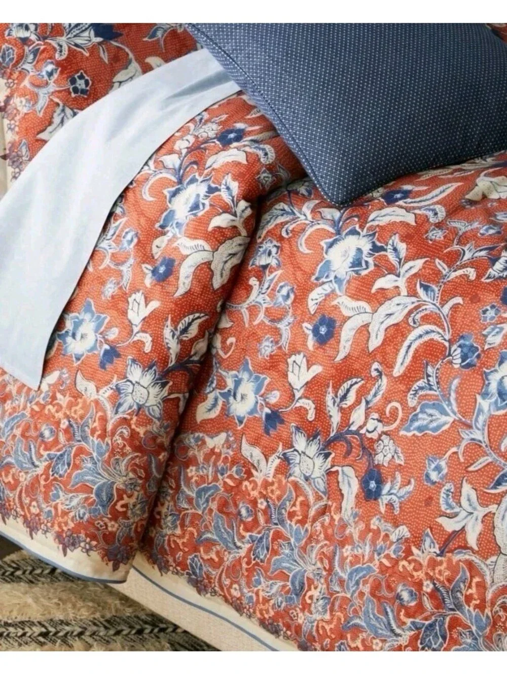Ralph Lauren Mirabelle Duvet Cover In Orange, Size Full/Queen 92x96, BRAND NEW